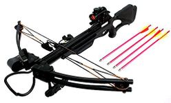 175 lbs hunting crossbow package with red dot scope arrows rope cocking 285 fps