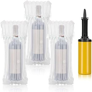Sacchetti protettivi da viaggio per bottiglie di vino, confezione da 50 custodie gonfiabili per bottiglie di vino, imbottiture per bottiglie di vino, con pompa inclusa, per viaggi sicuri in aereo,