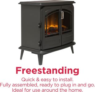 Dimplex Electric Stove Heater, Black – Leckford Freestanding Fireplace