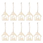 20Pack Nativity Scene Christmas Ornaments, Xmas Wooden Hanging Ornaments Nativity Christmas Tree Ornaments Keepsake The Birth of Jesus Decor Religious for Family