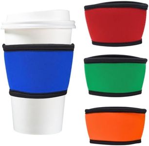 TahoeBay Coffee Cup Sleeves - 12, 16, and 20 oz Starbucks Compatible Reusable Neoprene Insulator (Multicolor, 4)