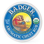 BADGER Aromatic Chest Rub, Natural & Organic care, Soothing,Refreshing herbal balm 21g