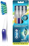 Oral-B CrossAction Max Clean Manual Toothbrush, Soft, 4 Count