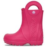 Crocs Unisex-Child Handle It Rain Boots, Candy Pink, 2 Little Kid