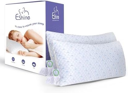 ESHINE Pillows King Size Set of 2 - Cooling Memory Foam Pillows, Gel Infused Cool Pillow, Breathable King Pillows 2 Pack, 20“x36“, CertiPUR Certified