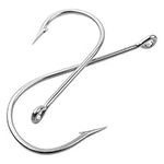 Saltwater Fishing Large Giant Shark and Alligator Hooks 7731 Stainless Steel Big Game Fishing Hooks Extra Strong Sharp Large Fish Hook Size 5/0-20/0