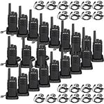 Retevis RT68 Walkie Talkies with Earpiece,Heavy Duty Walkie Talkie Long Range for Adults,Rechargeable 2 Way Radios with Headset for Restaurant School Manufacturing Healthcare(20 Pack)