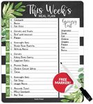 Farmhouse Weekly Dinner Menu Board For Kitchen - Magnetic Meal Planner For Refrigerator, Weekly Menu Board Meal Planner for Fridge, Weekly Meal Planner for Fridge Menu Planner Weekly Dry Erase Board