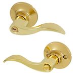 Honeywell 8106001 Wave Entry Door Lever, Polished Brass