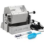 JTVTW Electric Coffee Bean Roaster Gas Coffee Bean Baker Drum Type Stainless Steel for Home and Commercial Use 3.4L