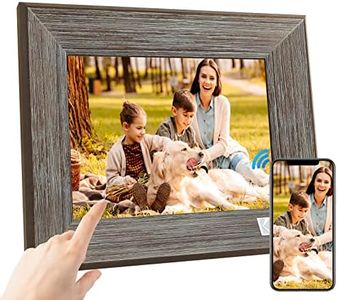 KODAK Cornice Digitale WiFi 8 Pollici Legno, Smart Cornice Foto Touchscreen IPS Cornice Elettronica Cloud con App, Memoria 16GB, Supporto Scheda SD, USB, Condivisione di Immagini Musica Video
