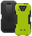 Wireless ProTech Shell Case and Belt Clip Holster Combo Compatible with Kyocera DuraForce Ultra 5G E7110 Slim Protective Hard Shell Case with Heavy-Duty Belt Clip Holster (Green)