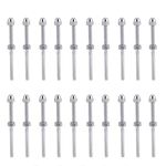 Threaded Cable Tensioners, Stainless Steel Cable Threaded Terminal Tension Stud Ends Fitting for 1/8inch Cable Railing Rigging Systems Wire Rope Connectors (20-Pack)