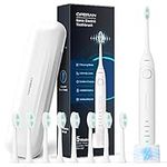 Operan Electric Toothbrush for Adults and Kids Sonic Rechargeable Toothbrush with IPX7 Waterproof 40,000 VPM Motor with 8 Brush Heads & Travel Case White