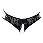 KHUFUZI Women's Sexy Lace Lingerie G-String Thong Panties Dress Sleepwear Clothing Gift for Girlfriend Black