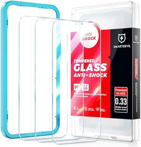 SmartDevil 3 Pack Screen Protector for iPhone 11 Pro Max/iPhone Xs Max, 9H Tempered Glass, Anti-Scratch, Easy Installation Tray, Anti-Oil, Anti-Bubble,Case-Friendly, Transparent Screen Protector Tempered Glass Film for iPhone 11 Pro Max/iPhone Xs Max[6.5 Inch]