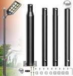 Jadisi 13Ft Tall Street Light Pole, Street Lamp Post for Outdoor Lights, Solar Street Light Pole Accessory for Backyard, Street, Patio,Park,Parking Lots, Exterior House 1-Pack