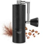 Manual Coffee Grinder Chestnut C3s PRO, All-Metal Coffee Grinder, Folding Handle, Stainless Steel S2C Conical Burr, Adjustable Grind Setting -Black