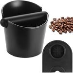 Coffee Knock Box, Coffee Machine Accessories, Espresso Knock Box Coffee Bin, Barista Knock Box for Coffee Ground, with Espresso Tamping Mat