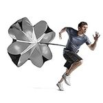 Tioamy Running Speed Chute Resistance Parachute 56 inch Running Umbrella Training Sprint Power Soccer Trainer for Runner, Football, Soccer Drilling