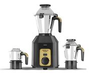 Havells Klassic 1000 watts 3 Jar Mixer Grinder I 2.5 Kg Double Ball Bearing Copper Motor I 22000 RPM I 100 Minutes Run Time I Metal Teeth Coupler & Jar Base I Polycarbonate Jar Lids with Lock (Black)