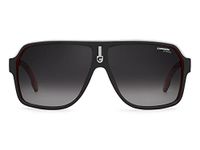 Carrera Men's Ca1001s Aviator Sunglasses MATTE BLACK RED/DARK GRAY GRADIET 62 mm