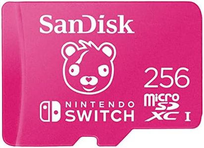 SanDisk 256GB microSDXC Card Licensed for Nintendo Switch, Fortnite Edition - SDSQXAO-256G-GN6ZG, Pink