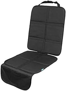 APRAMO Car Seat Protector with Waterproof Fabric & Mesh Pockets & Padded Cover, Compatible with ISOFIX, Non-Slip Kids Seat Liner, Universal Size Child Car Seat Covers