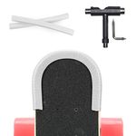 2 Pack Skateboard Deck Nose Guards and Tail Guards, Electric Longboard Edge Protector with Skateboard Tools, T-type Skate Tool, YOUSHARES