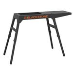 Blackstone Signature Griddle Accessories - Custom Designed for Blackstone 17 inch/22 inch Tabletop Grill - Portable Griddle Table, Legs and Shelf - Adjustable Legs - Camping Table - Black