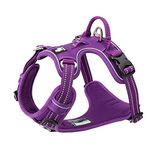 Truelove Dog Harness No Pull Nylon Reflective Pet Harness Adjustable Comfortable Control Step-In Brilliant Colors Truelove Tlh56512 Xl,Purple