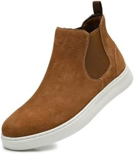 Sneaker Shoes, Genuine Leather High-top Casual Chukka Dress Boots Brown 8