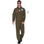 Spooktacular Creations Men’s Flight Pilot Jumpsuit Military Adult Costume Flight Suit Accessory Halloween Party (XX-Large)