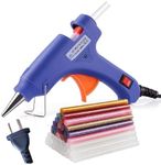 VIsuIvit Hot Glue Gun, Mini Glue Gun and Sticks Set with 40pcs Glue Sticks High Temp Glue Gun for School Crafts DIY Arts Quick Home Repairs, 20W (Blue, Coloured glue sticks)