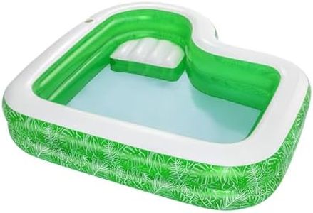 Bestway - Piscina Inflable 231x231x51 cm. con Asiento Estampado Motivos Tropicales
