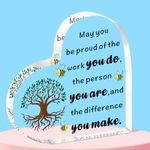 QMVMV Colleagues Gift Acrylic Thank You Gift Employee Appreciation Gift for May You Be Proud of the Work You Do Sign for Retirement Goodbye Farewell Gift Inspirational Paperweight Keepsake