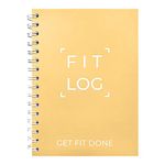 Fitness Journal & Workout Planner - Designed by Experts Gym Notebook, Workout Tracker, Exercise Log Book for Men Women - Yellow