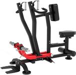 HVO Seated Row Machine Back Workout: Back Row Machine Exercise Plate Loaded Gym Equipment T Bar Bicep Curl Home Gym