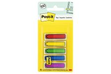 Post-It Flags, .5" X 1.7", 100 Flags with Dispenser, Red, Blue, Green, Yellow, Purple