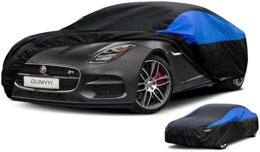 GUNHYI Sports Car Cover Waterproof Breathable, Coupe Car Cover Rain Dust UV Protection Fit for Jaguar F Type, Audi TT, BMW Z4, Porsche 718 Boxster Cayman, Mercedes SLK etc. Fit Coupe (Up To 450cm)