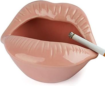 Loghot Creative Ceramic Cigarette Ashtrays with Lips Style Fashion Home Decorations (Pink)