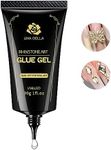 UNA GELLA Nail Art Rhinestone Glue Gel for Nail Art Nail Gem Glue Super Strong Adhesive for Nail Beads Stickers Stones Crystals Diamond Art Jewels 3D Decorations Nails Tools 30ML