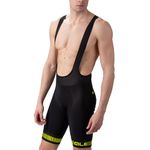 Alé Cycling Men's PR.R Strada Bib Shorts, Black/Fluo Yellow, L