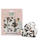The Vintage Cosmetic Company Dual-Sided Make Up Removing Cloths, Face Cloths Soft on Skin, Gentle Face Exfoliation, Machine Washable, Leopard Print Design Pack of 3