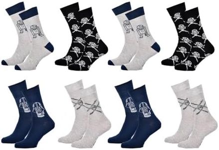 Ozabi Pack Calcetines HOMBRE STARWARS (43/46, Lote de 8 pares 5262)