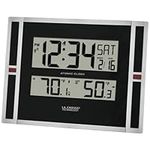 La Crosse Technology 513-149 11-Inch Atomic digital wall clock with temperature