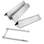 Zemibi 7635 Grill Flavorizer Bar and 69785 Burner Tube Replacement Parts for Weber Spirit I & II 200 Series, Weber Spirit E-210, S-210, E-220, S-220