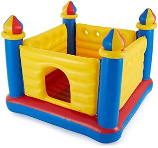 Intex Inflatable Jump-O-Lene Castle Bounce House, Kids Indoor Outdoor Play Center with Crawl-Thru Door for Ages 3 to 6 Years, Multicolor