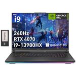 ASUS ROG Strix 18" 240Hz QHD Gaming Laptop, Intel i9-13980HX, GeForce RTX 4070 8GB, 64GB DDR5, 4TB SSD, Per-Key RGB Backlit Keyboard, Camera, Wi-Fi 6E, Win 11 Pro, Gray, 256GB Docking Station Set