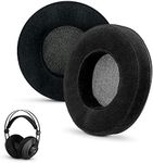 Brainwavz Round Velour Replacement Memory Foam Earpads Compatible with Sennheiser, AKG, HifiMan, ATH, Philips, Fostex, Sony - Suitable for Many Other Large Over The Ear Headphones (Black Velour)